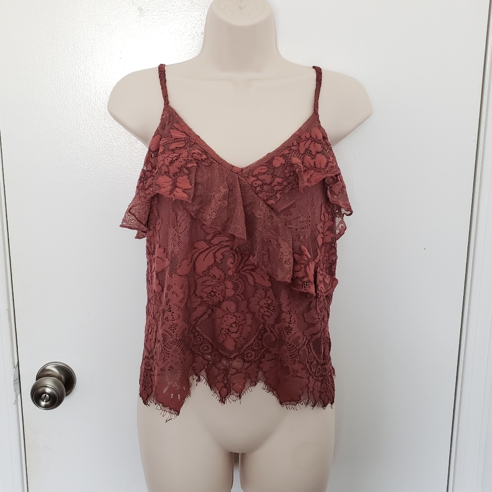 AEO Lace Top (burgundy)